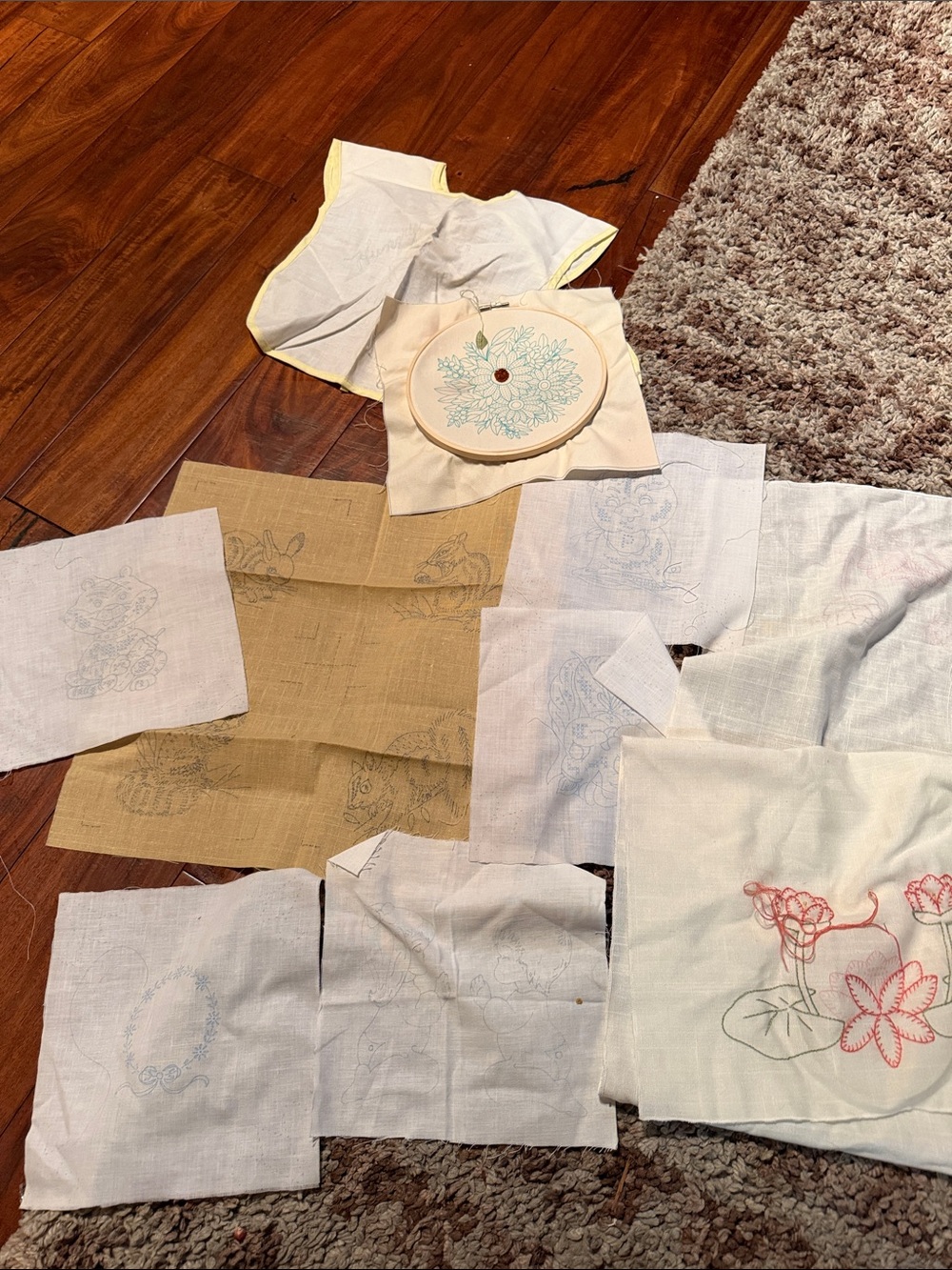 Do it yourself 9 pieces Embroidered bundle White & Cream Top - Unbranded